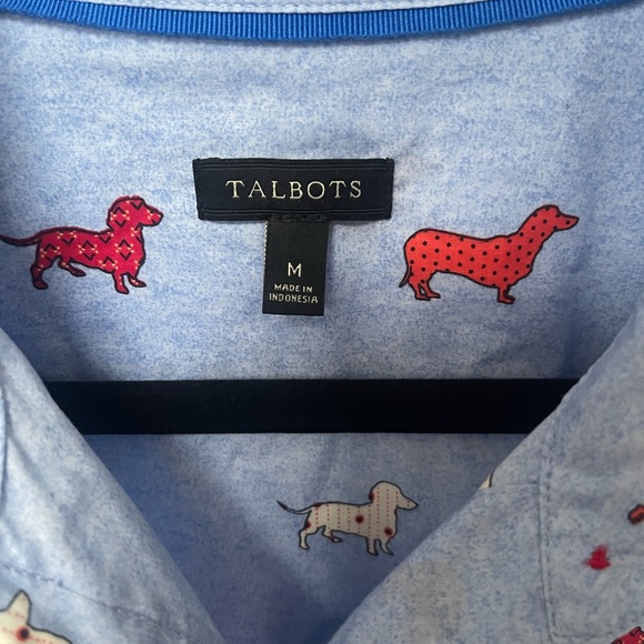 Talbots Dachshund Button Down Women’s Medium Shirt - Picture 5 of 6